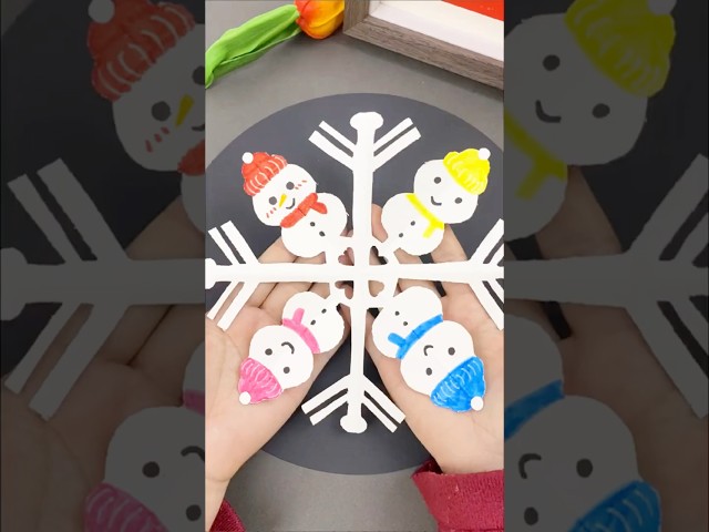 Simple Handwork | Make A Christmas Snowman Window Decoration In 20 Seconds | Cute And Useful Diy