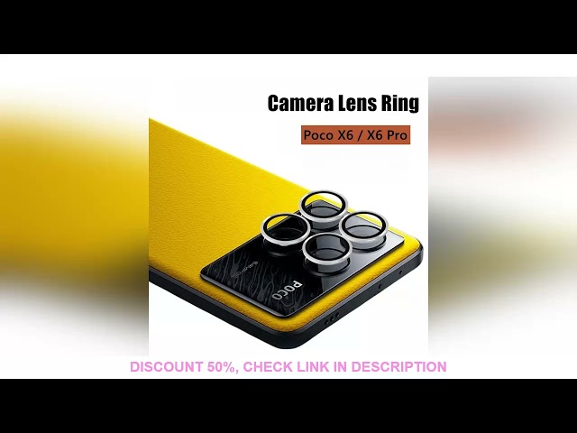 Metal Camera Ring Glass para Xiaomi Protetor de Tela Tampa traseira da lente Xiaomi Poco X6 Pro