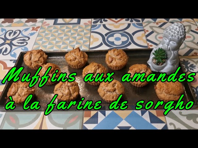 Almond muffins with sorghum flour, gluten-free #recipe