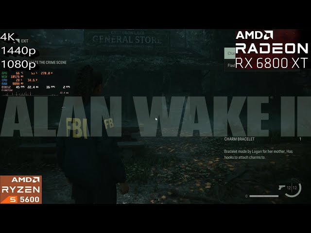 Alan wake 2 RX 6800XT, Ryzen 5 5600X | 4K, 1440p, 1080p RT | Benchmark