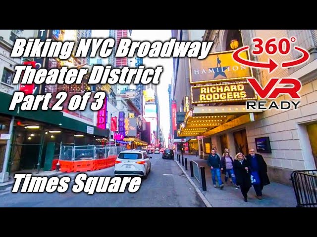 VR 360° Virtual Cycling Manhattan NYC | Theater District Part 2 of 3 | Broadway Shows | Times Square