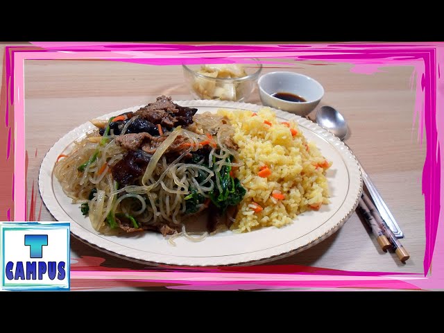 Japchae Fried Rice | Vermicelli Noodles with Fried Rice | 잡채 볶음밥 | How to Make Korean Food Recipe