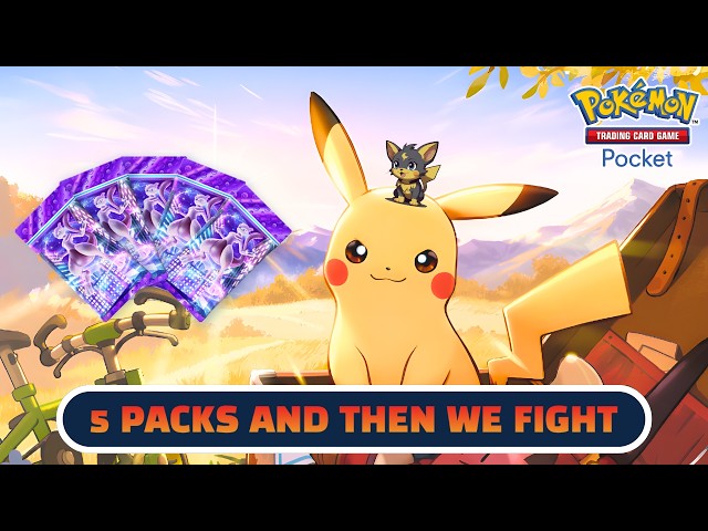 We Open 5 Packs Each and Then We Fight! | Pokemon TCG Pocket