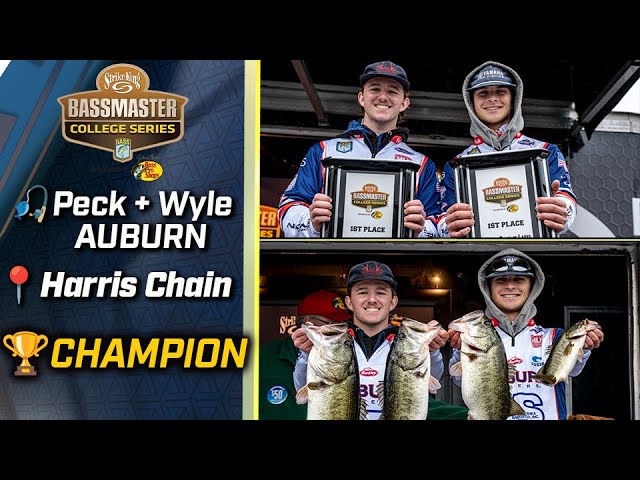 Auburn University duo Jake Peck and Luke Wyle win Bassmaster College Series on the Harris Chain