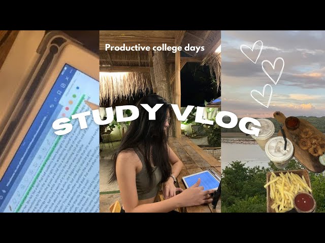 Study vlog : Life of a college student 💻; Tourism student; study out ; being productive 💌