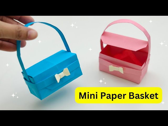 DIY MINI PAPER BASKET / Origami Basket DIY / Paper Craft / Easy craft ideas / Paper Craft New