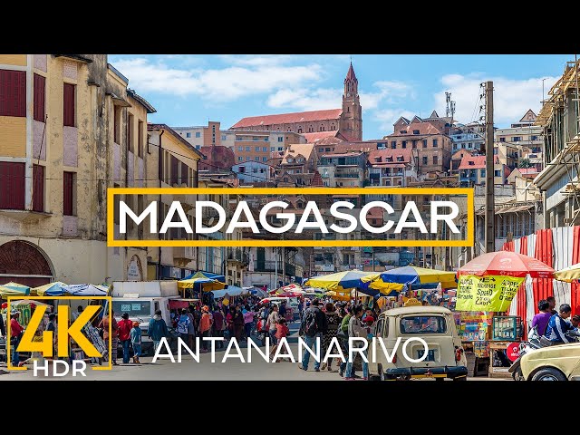 Colorful Streets & Busy City Life of Antananarivo - Virtual Tour to the Capital of Madagascar 4K HDR