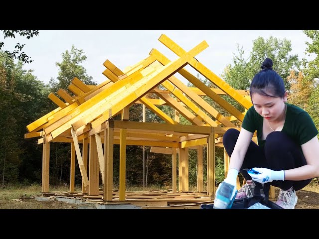 Log Cabin in the Woods | Building Luxury Dream House - The FASTEST House Construction