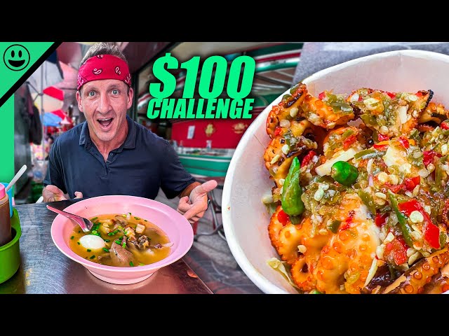 $100 Thai Street Food Challenge in Bangkok!! Expensive Bird Nest Soup!!