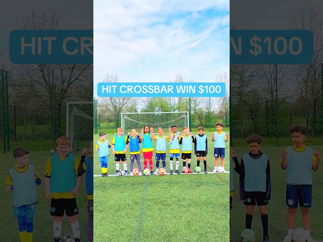 HIT THE CROSSBAR = WIN £100 vs KID FOOTBALLERS 🔥⚽️