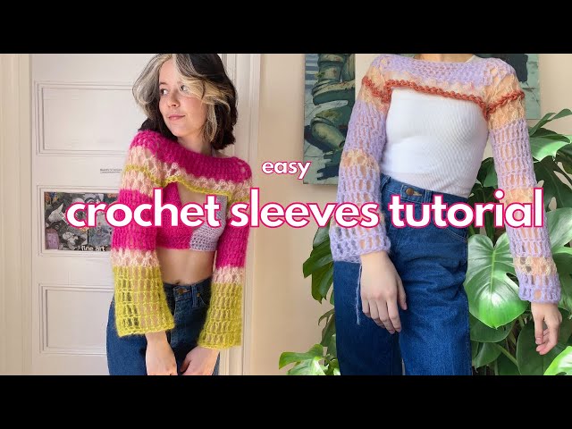 easy crochet shrug tutorial for any size | here comes treble sleeves | Made in the Moment