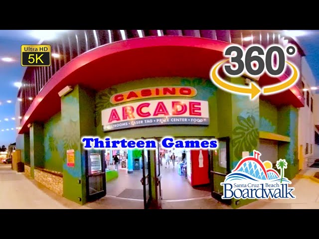 VR 360 Casino Arcade Thirteen Arcade Games Full Playthrough Ultra HD 5K Santa Cruz Beach Boardwalk