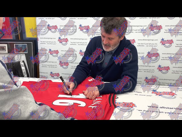 Roy Keane autograph signing for Allstarsignings