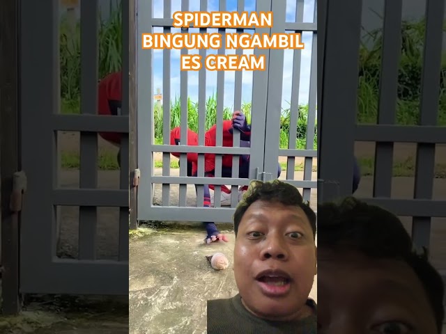 Spiderman ngambil es krim #stitch #permenkipas #funny