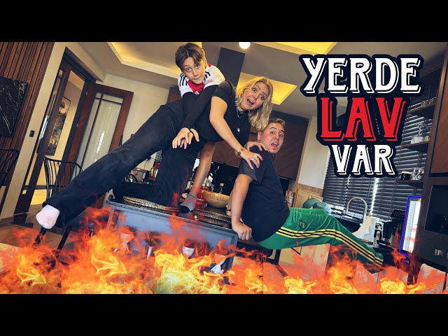 EVİN İÇİNDE YERDE LAV VAR CHALLENGE !! THE FLOOR İS LAVA CHALLENGE