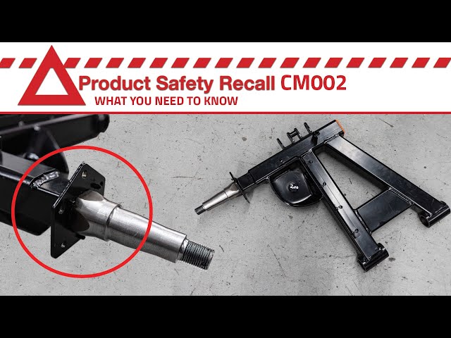 Cruisemaster Product Safety Recall - XT Brake Locking