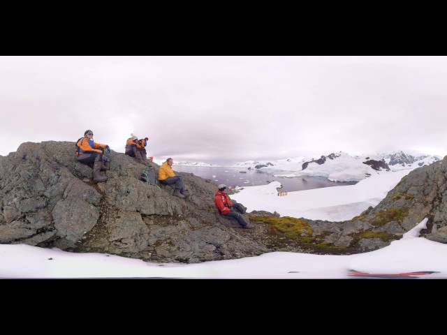 Antarctica: Historian Damien Sanders talks about Base Brown at Paradise Bay (360° VR)