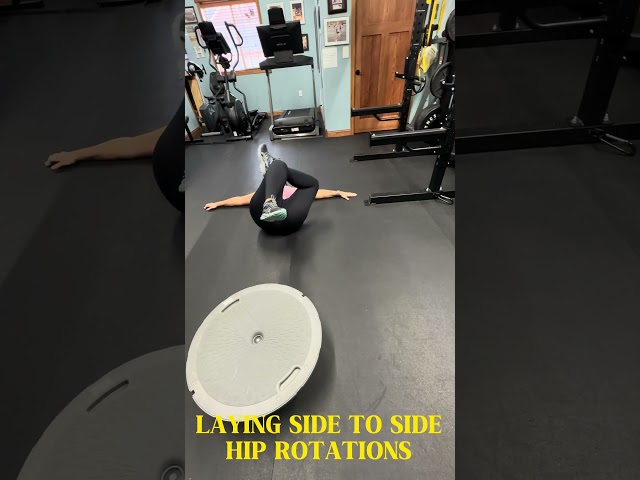 Laying side to side hip rotations