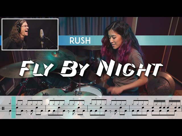 RUSH - Fly By Night (drum cover with sheet music ft. @DaveRucci)