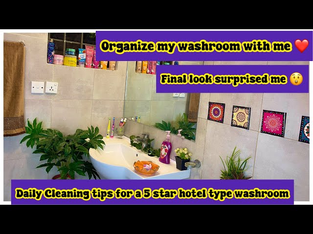 Everyday tips to make washroom unbelievably clean| organizing & decorating my washroom on a budget❤️