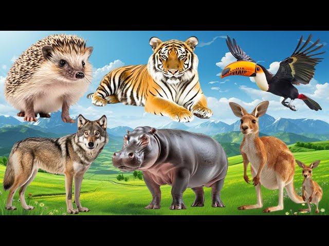 The Special Beauty of Animals - Monkey, Chameleon, Locust, Hedgehog, Chimpanzee, Cat - Animal Sounds