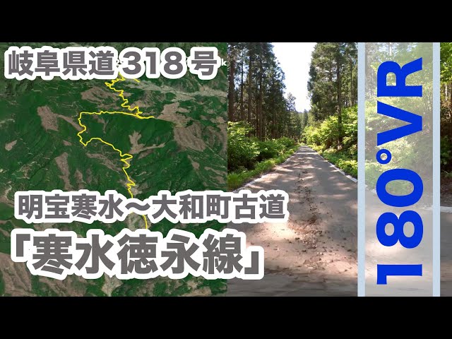 【郡上の道】岐阜県道318号「寒水徳永線」明宝寒水〜大和町古道 Insta360 One X2（180VR）