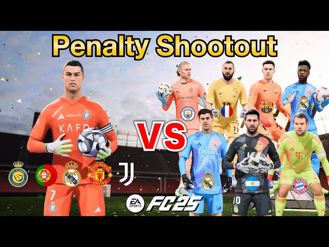 Cristiano Ronaldo becomes Goalkeeper in Penalty Shootout! Play against 7 goalkeepers! 【FC25】