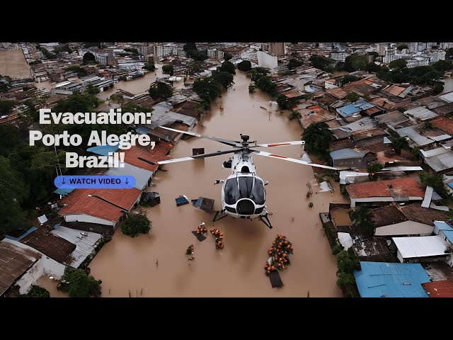 Terrible flood due to extreme rains in Porto Alegre,Brazil!  1.4 million people are affected!