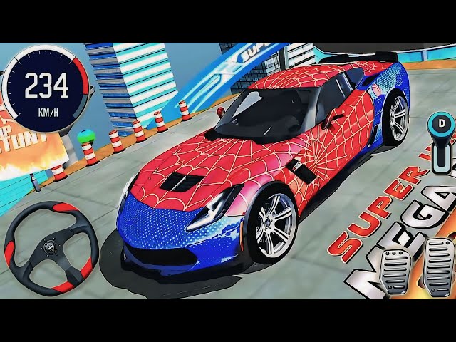 Superhero Car Stunts Mega RampRacing2025 - Impossible GT Car DrivingTracks 3D - Android GamePlay