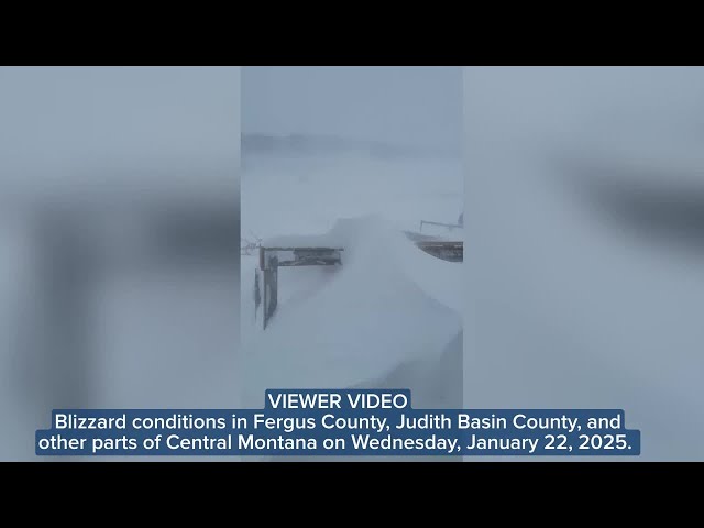 Blizzard in Central Montana (Viewer Video)