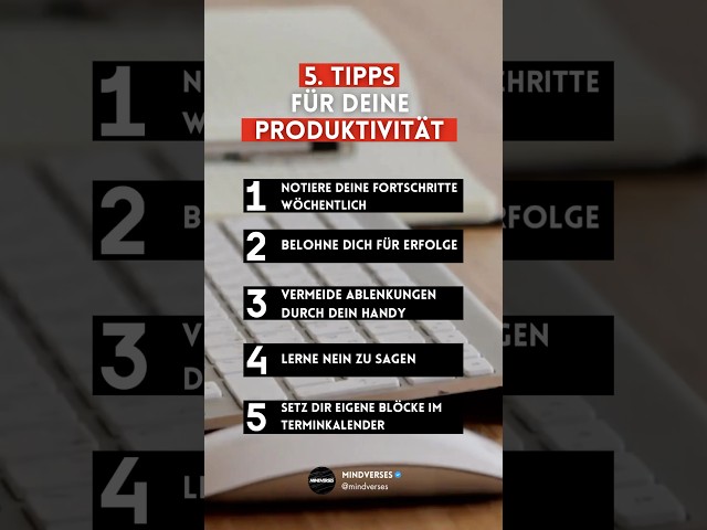 #Produktivität #Effizienz #Zeitmanagement #Fokus #Erfolgsgewohnheiten #Disziplin #Motivation