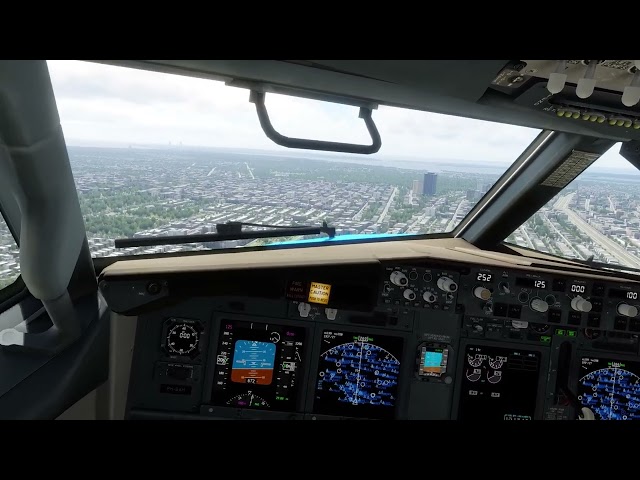 Boeing 737 aircraft makes an emergency landing on the sea.