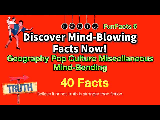 40 Mind-Blowing Facts: Geography Pop Culture Miscellaneous Mind-Bending FunFacts No.6