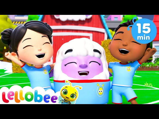 NEW | Snowy Soccer Singalong | Lellobee City Farm | Songs and Cartoons | Best Videos for Babies