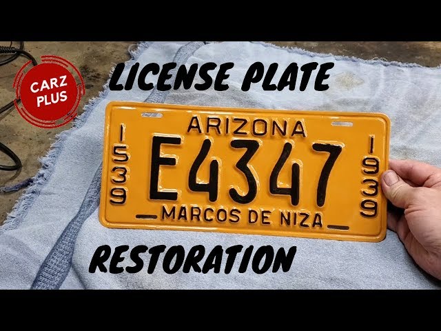 License Plate Restoration - Restoring an Embossed License Plate