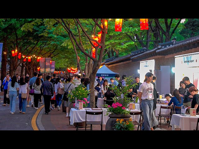 Evening View of Streets in Seoul 4K HDR