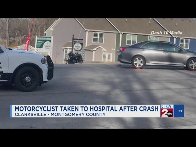 Motorcyclist taken to hospital after Clarksville crash