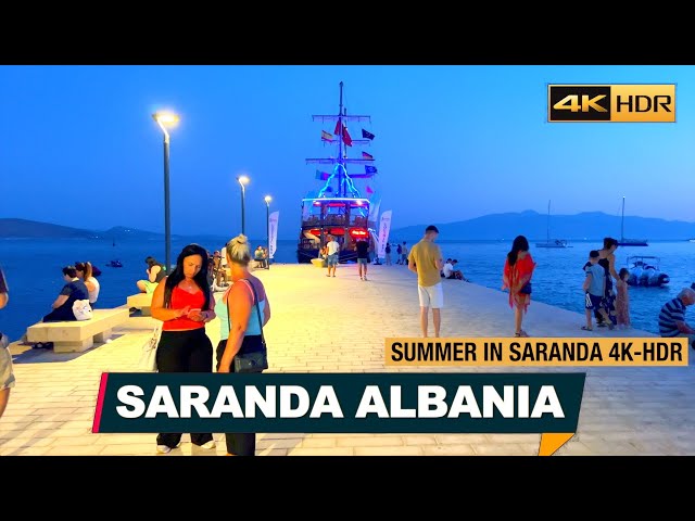 SARANDA, ALBANIA - CAPITAL OF SUMMER, WALKING TOUR, SARANDE  SHQIPERI【ASMR 4K-HDR】