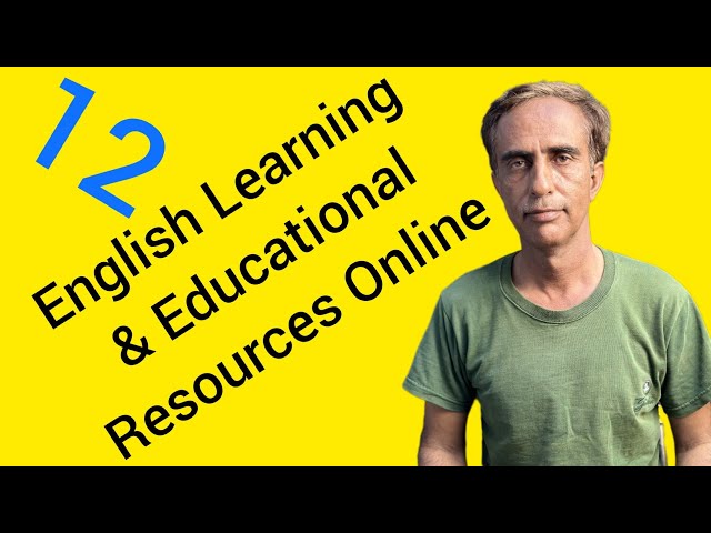 12 English Learning and Educational Resources Online #foryou #education #learnenglish