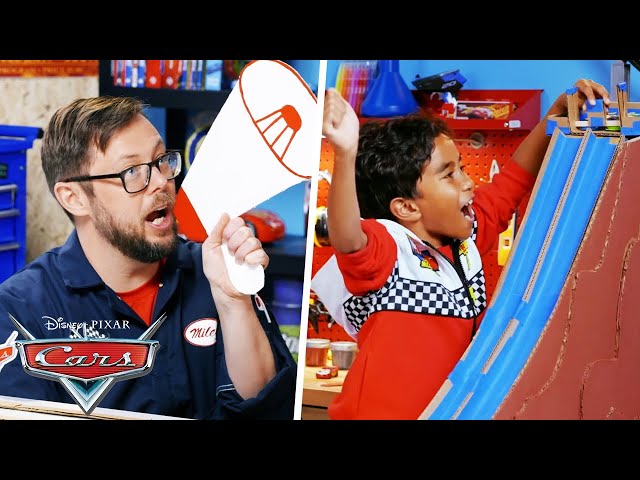 DIY Car Launcher & Racetrack | Activities for Kids | Pixar Cars