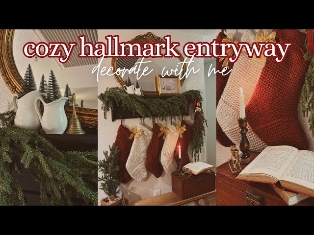 🎄COZY ENTRYWAY DECORATE WITH ME