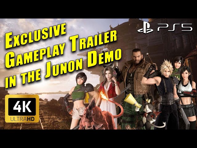 4K EXCLUSIVE Final Fantasy 7 Rebirth GAMEPLAY Trailer from Junon Demo | Final Fantasy VII Rebirth