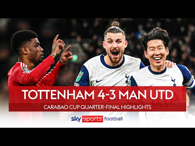 Son scores direct corner in SEVEN-goal thriller! 🤯 | Tottenham 4-3 Man Utd | Carabao Cup Highlights