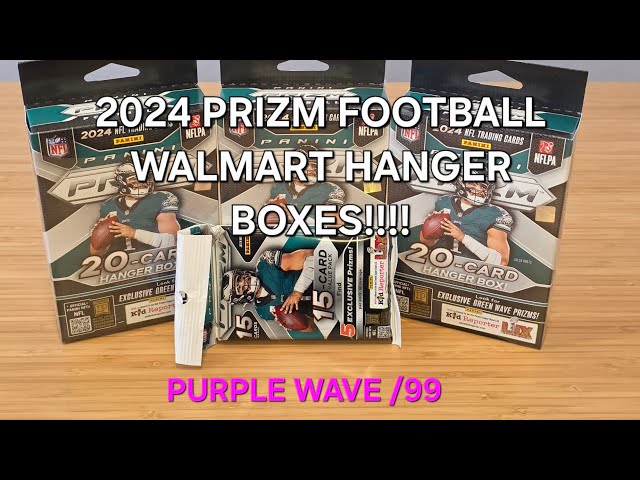 2024 PRIZM FOOTBALL WALMART HANGER BOXES & A VALUE PACK PURPLE WAVE /99!!!