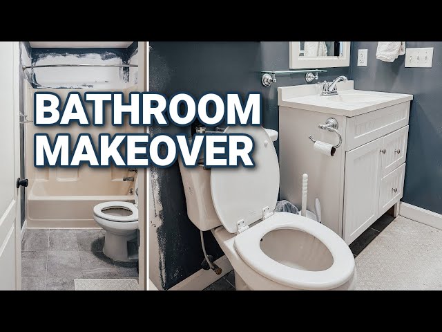 DIY SMALL BATHROOM MAKEOVER ON A BUDGET | BATHROOM REMODEL IDEAS UNDER $1,000 | DIY HOUSE PROJECTS