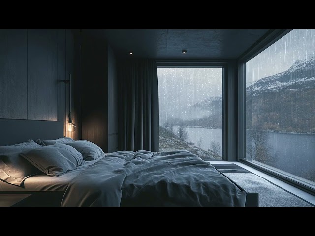 Rain Sound On Window with Thunder SoundsㅣHeavy Rain for Sleep, Study and Relaxation, Meditation