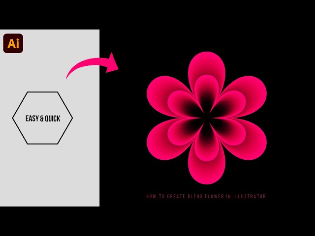 How to Create Blend Flower in Adobe illustrator | Blend Tool | Easy & Quick