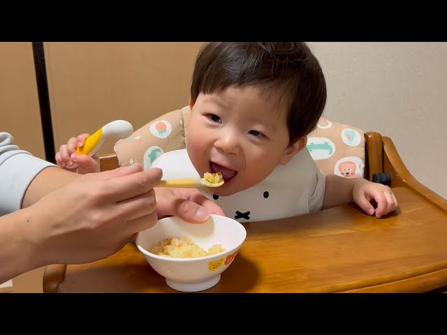 🌈 Daddy’s special rice dish! But Mugi’s reaction is a mystery 🤣🍚 (1y5m15d No.9)