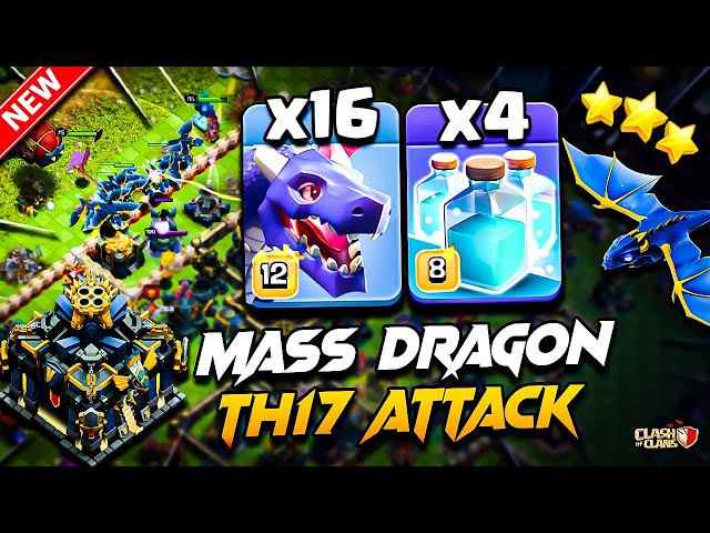 Best TH17 Attack Strategy With DRAGON 2025 | TH17 Dragon Attack With Clone | Town Hall 17 Attack COC