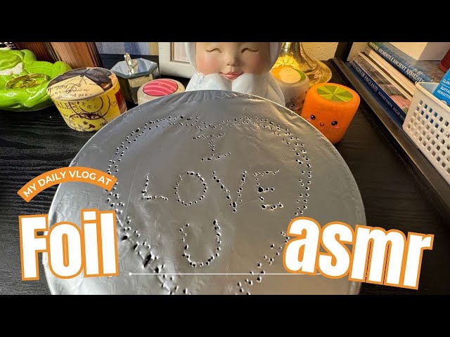 ASMR SOUND FOIL HEART SHAPE #asmr #trending #foil #shorts